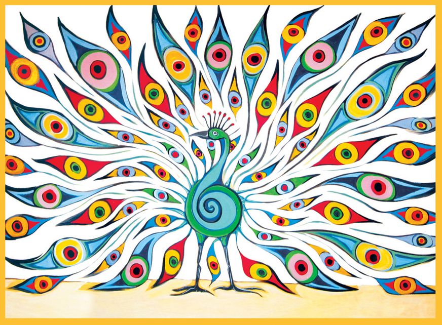 Alex Beard Peacock Everyday Embellished Notecards