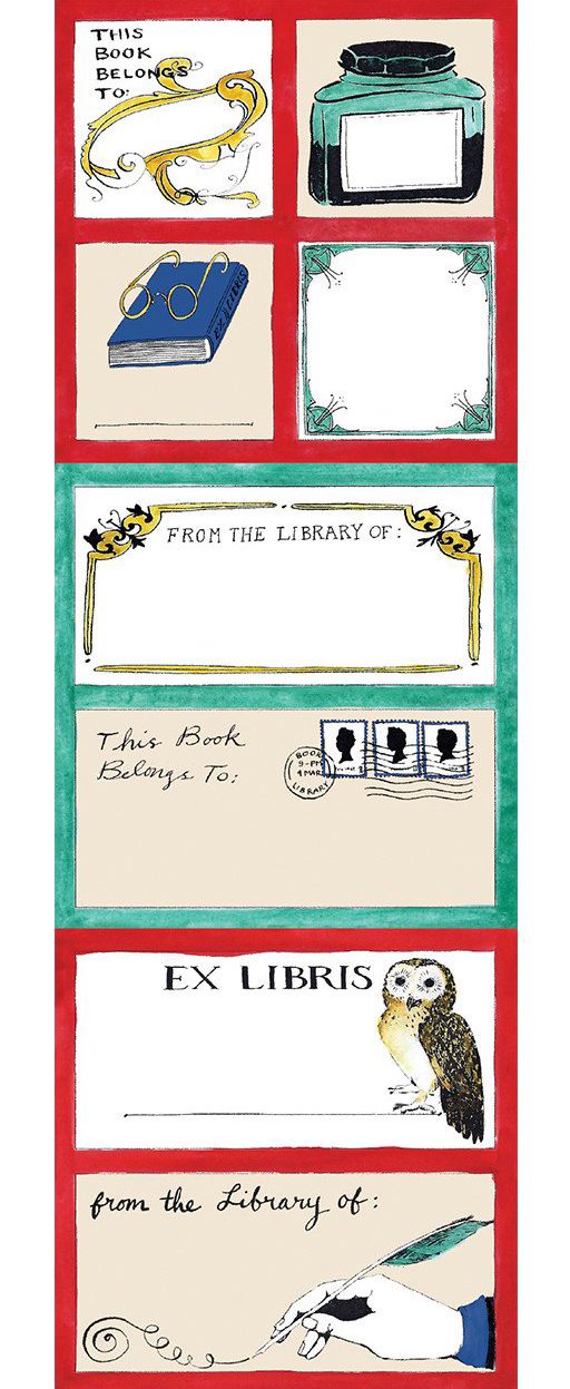 Molly Hatch Owl Bookplates Labels