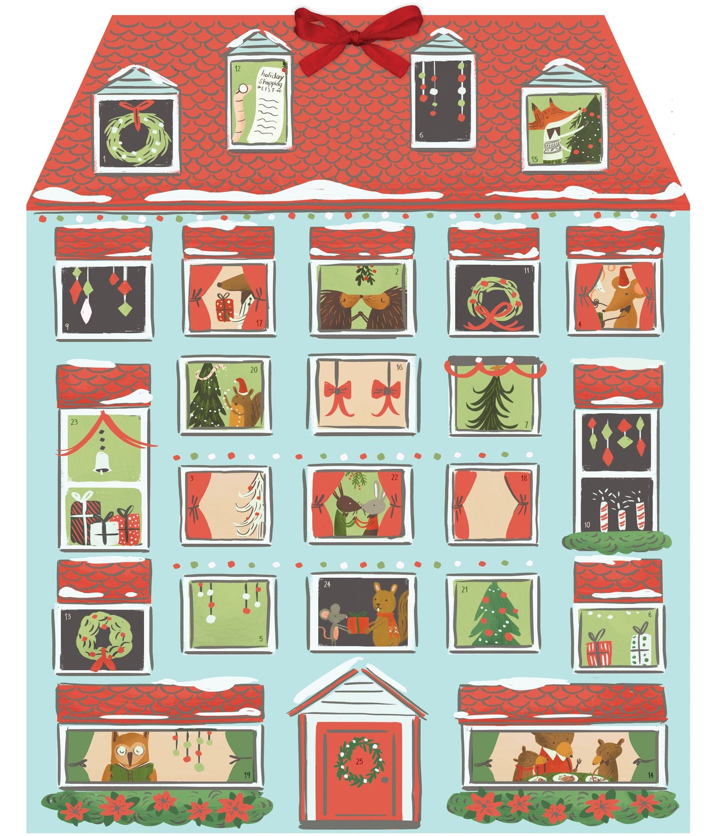 Forest Friends Christmas House Advent Calendar