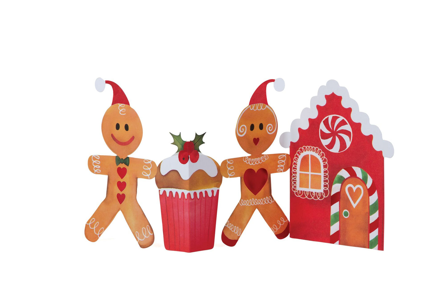 Gingerbread Tri-Fold Notecards