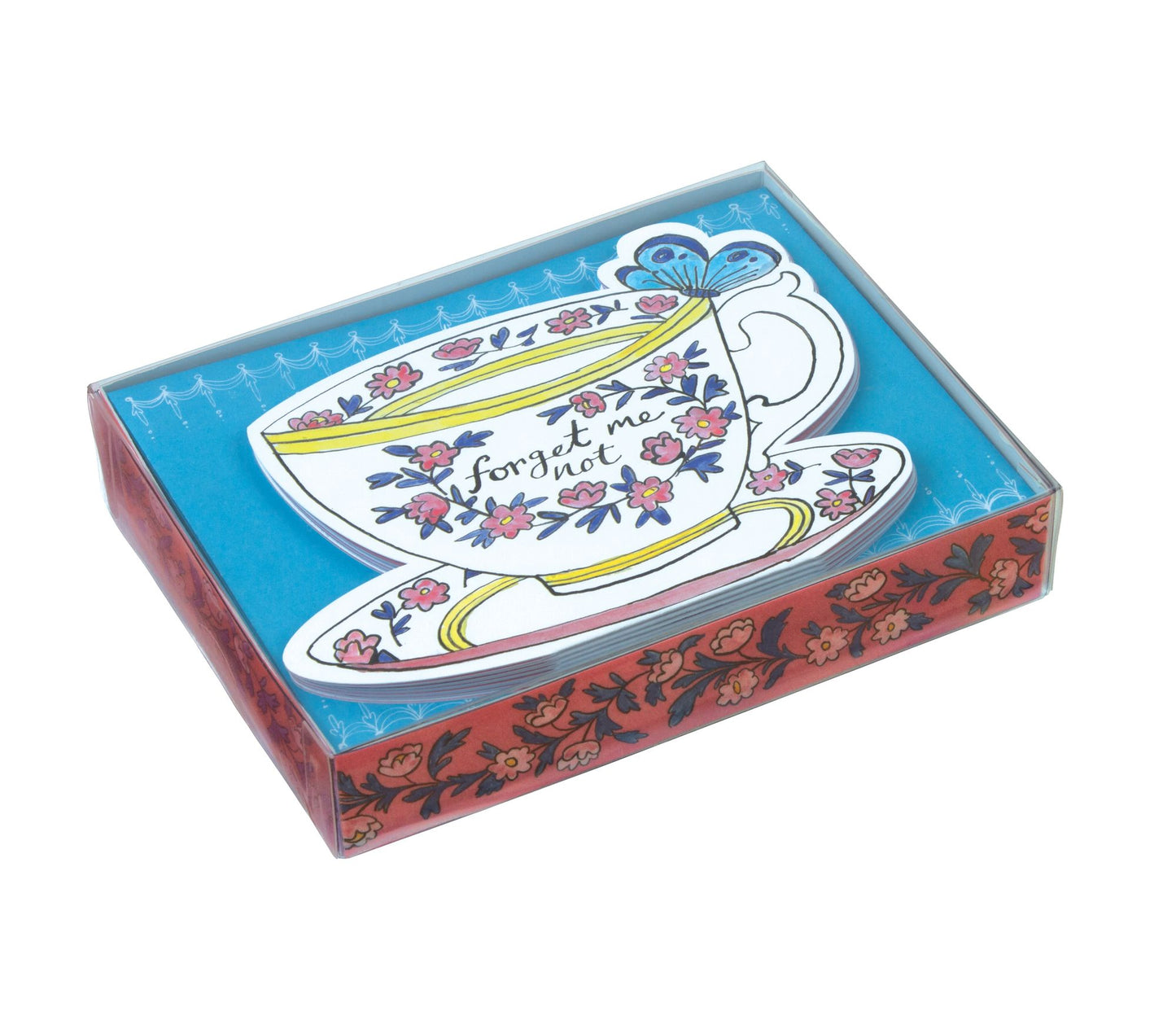 Molly Hatch Teacups Die-Cut Notecards