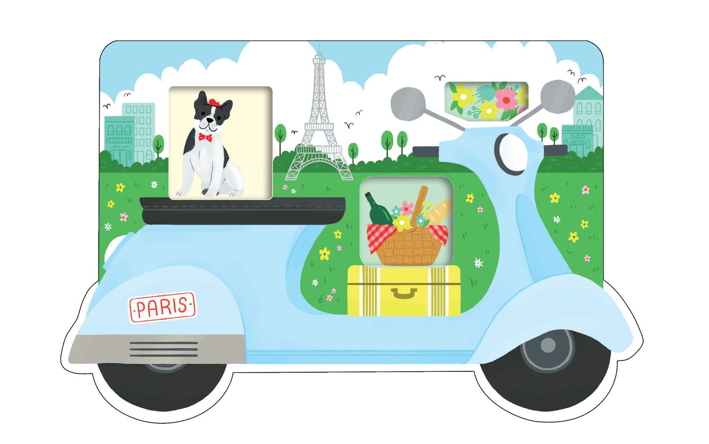 Paris Scooter Shaped Cover Sticky Notes