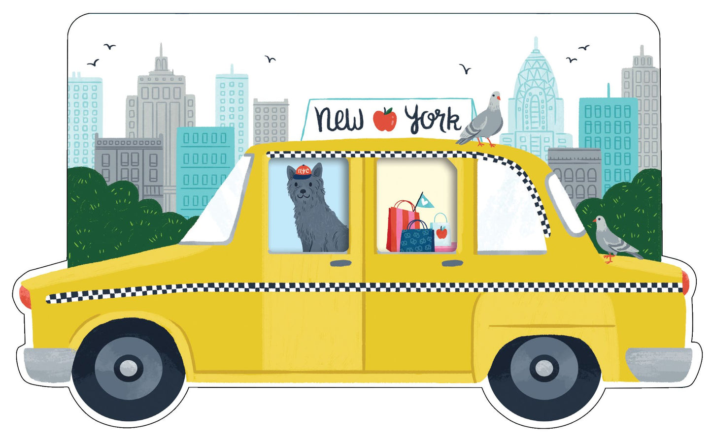 New York City Taxi Shaped Cover Sticky Notes