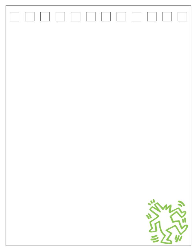 Keith Haring Dancing Dog Lenticular Notepad 4.25" x 5.5"