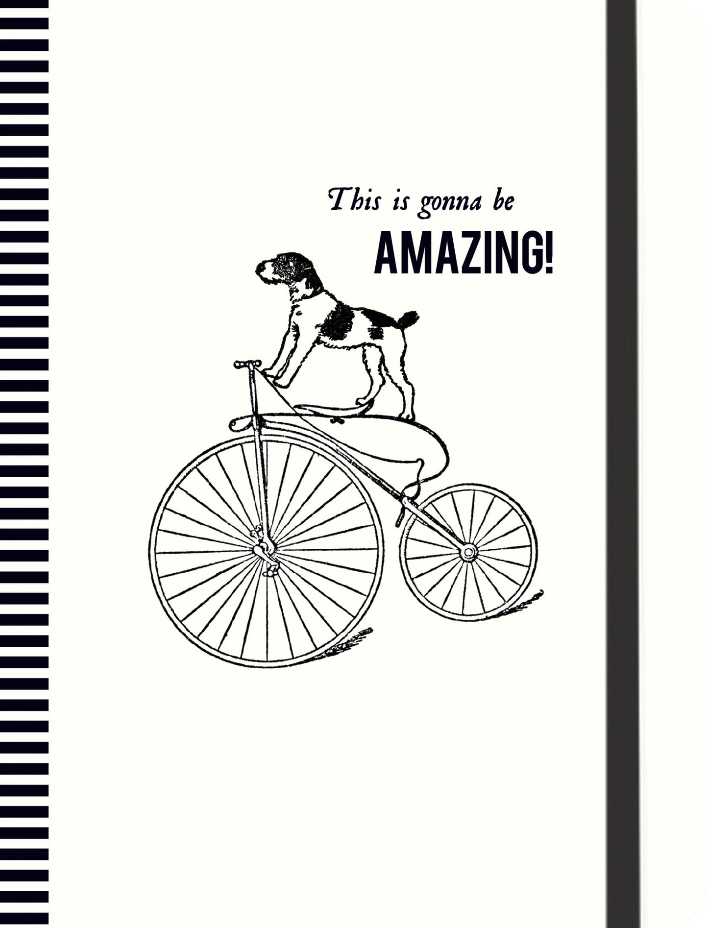 Alice Scott Vintage Prints Cycling Dog Gilded Journal