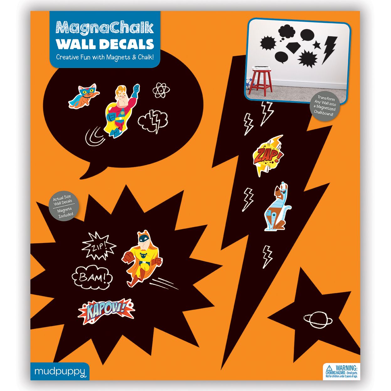 Superhero MagnaChalk Wall Decals