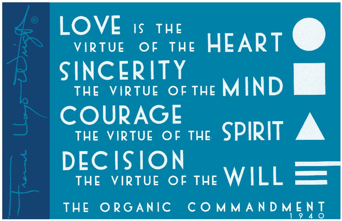 Frank Lloyd Wright the Organic Commandment Magnet