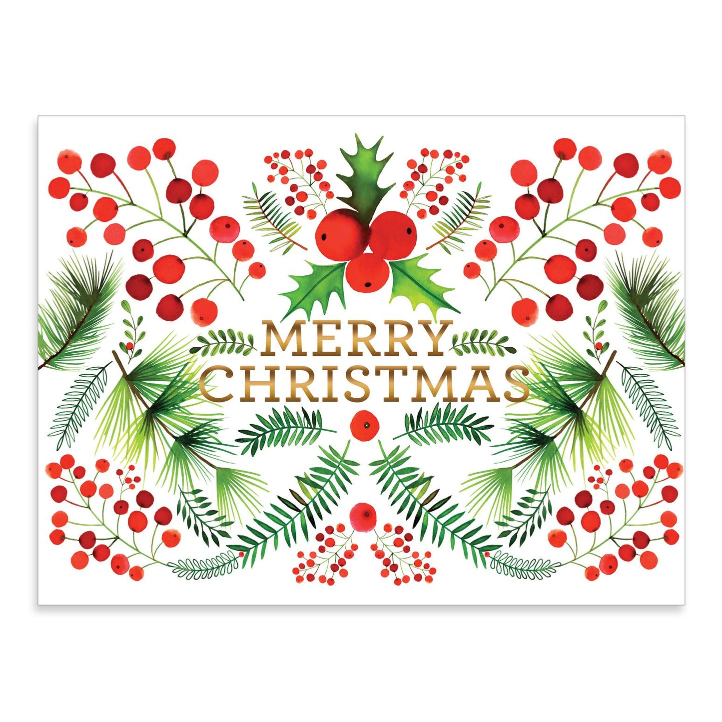 Berry Botanical Large Embellished Holiday Notecards