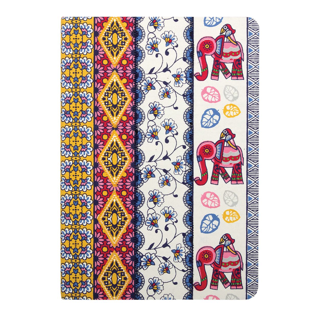 Amrita Sen Elephant with Multi-Stripe Handmade Embroidered Journal