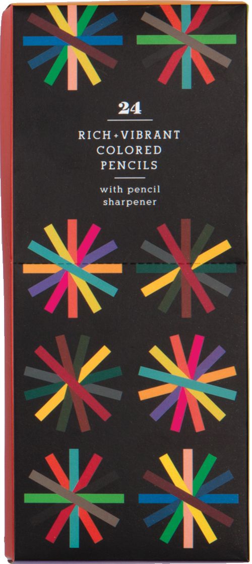 24 Piece Colored Pencil Set with Sharpener