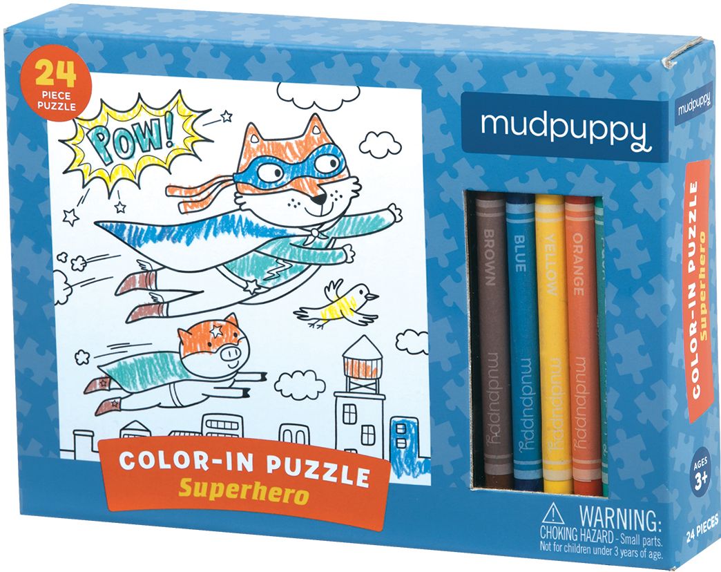 Superhero Color-in Puzzle