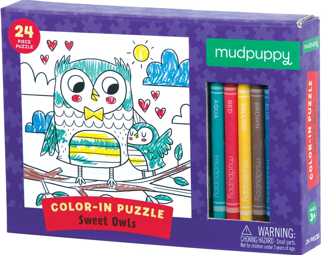 Sweet Owls Color-In Puzzle