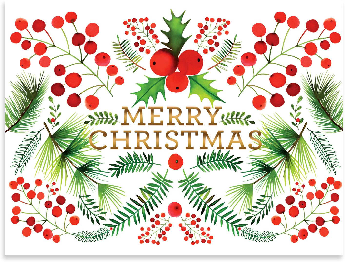 Berry Botanical Christmas Boxed Card