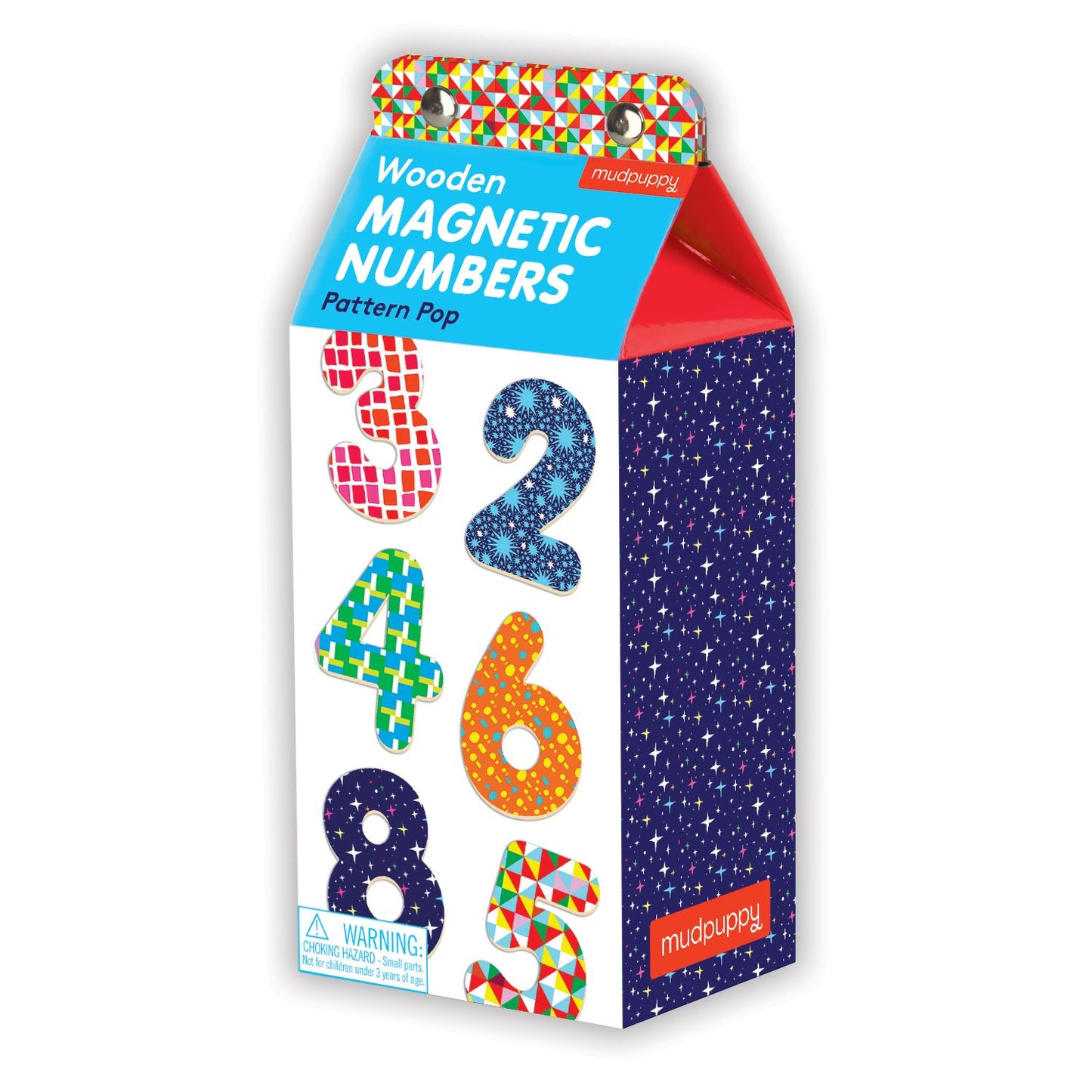 Pattern Pop Wooden Magnetic Numbers