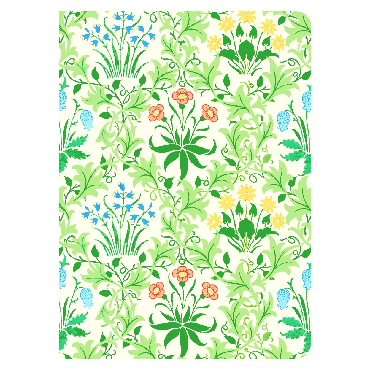 William Morris Celandine Handmade Embroidered Journal