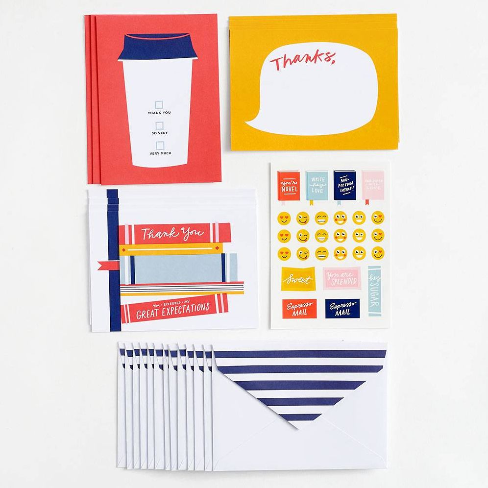 Write-on Coffee Thank You Card Set