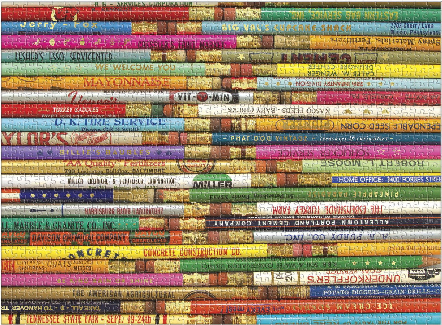Vintage Pencils 1000 Pc Foil Puzzle