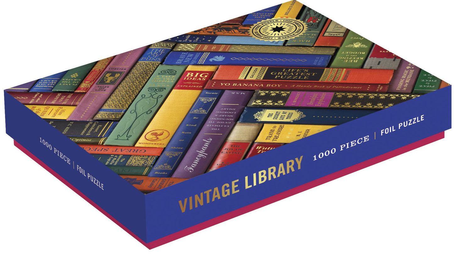 Vintage Library 1000 Pc Foil Puzzle