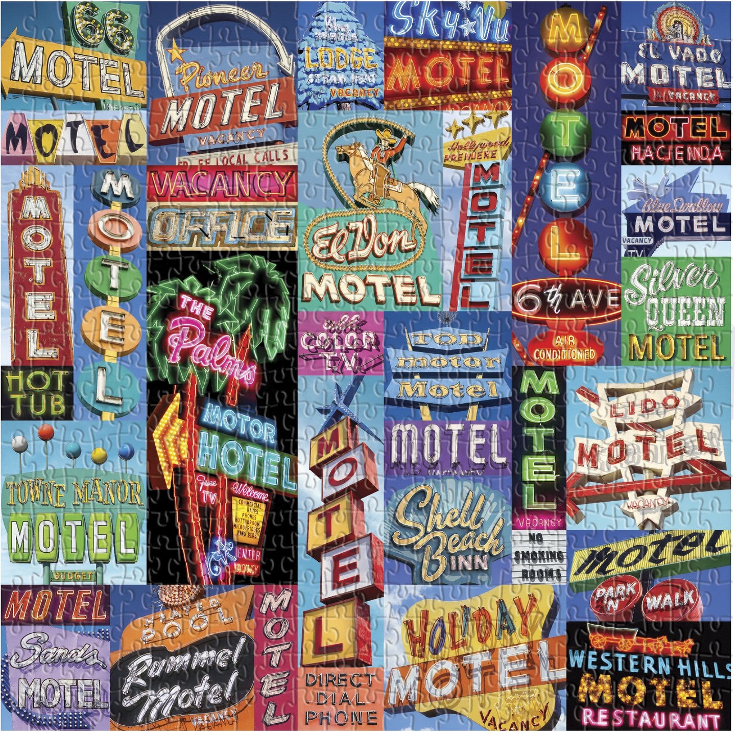 Motel Signs 500 Pc Puzzle