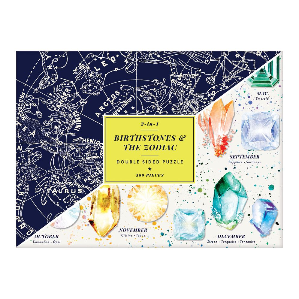 Birthstones & the Zodiac 2-sided 500 Piece Puzzle