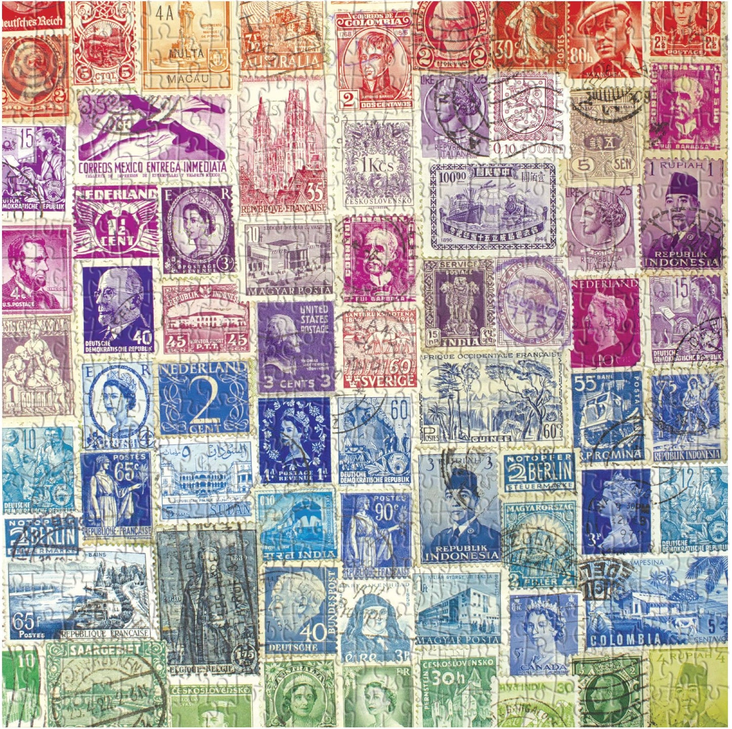 Vintage Stamps 500 Pc Puzzle