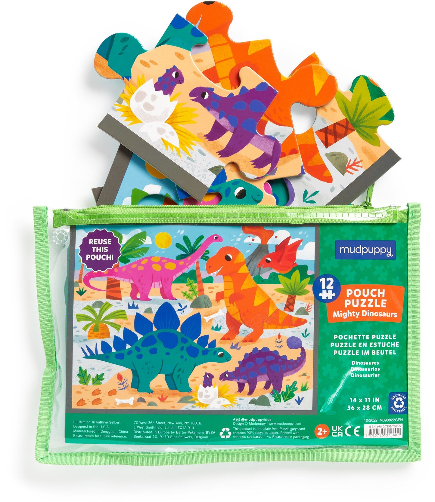 Mighty Dinosaurs 12 Piece Pouch Puzzle