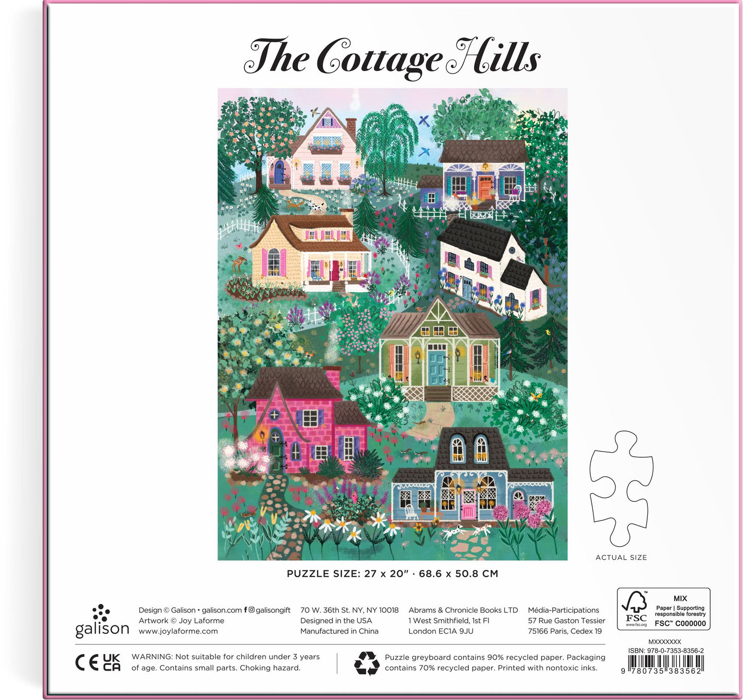 Joy Laforme The Cottage Hills 1000 Piece Puzzle in a Square Box