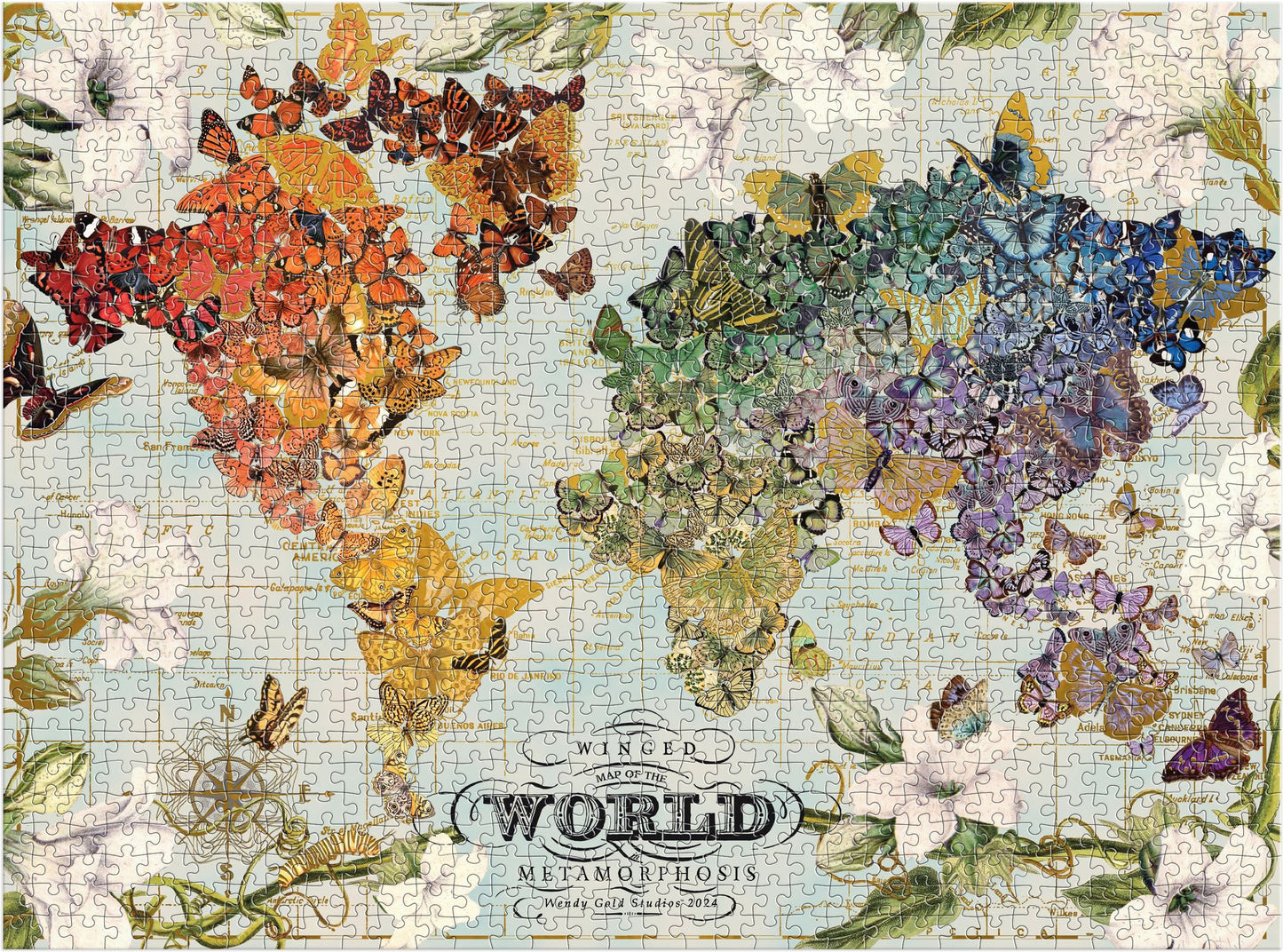 Wendy Gold Winged Metamorphosis 1000 Piece Foil Puzzle