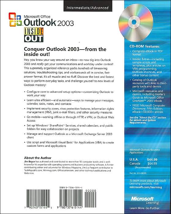 Microsoft Office Outlook 2003 Inside Out