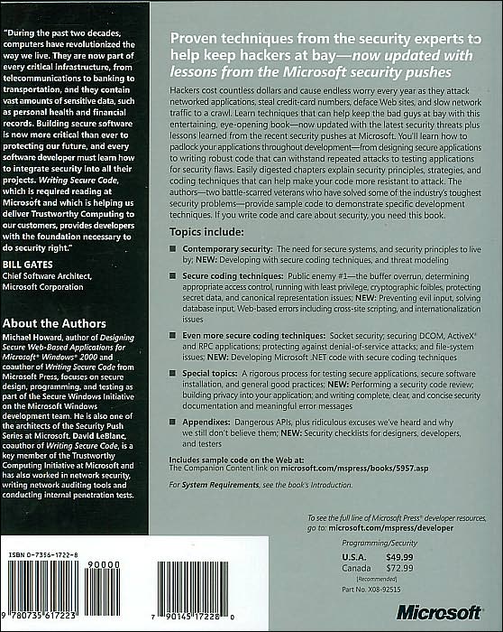 Writing Secure Code