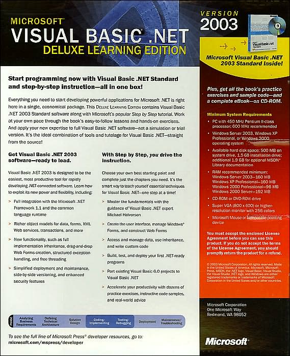 Microsoft Visual Basic .NET Deluxe Learning Edition: Version 2003