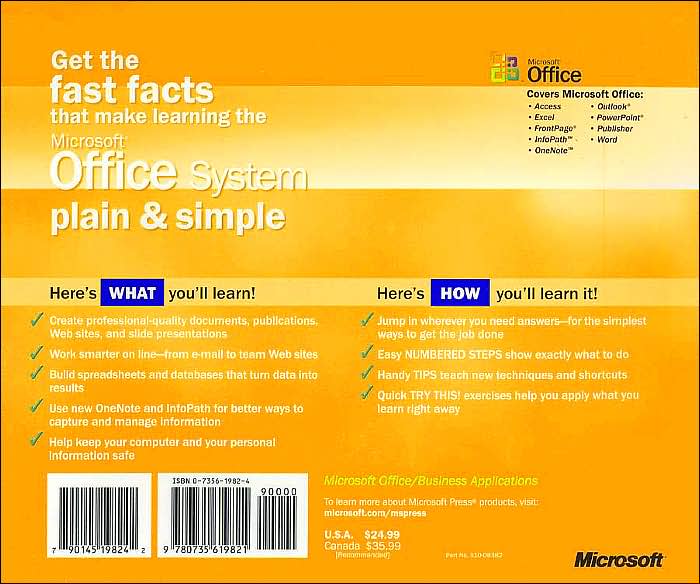 Microsoft Office System Plain & Simple