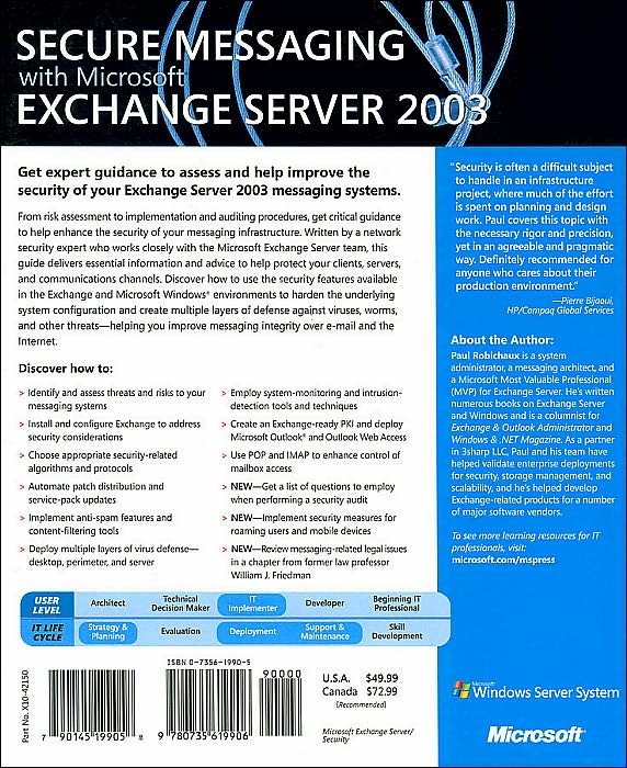 Secure Messaging with Microsoft Exchange Server 2003