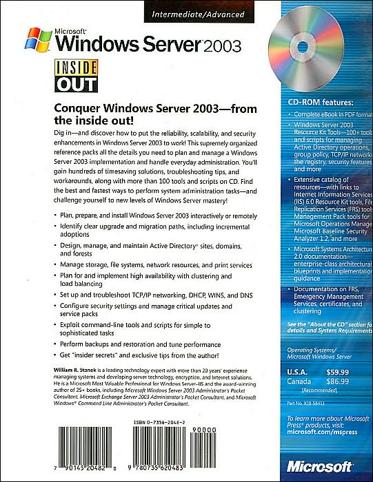 Microsoft Windows Server 2003 Inside Out