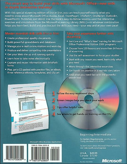 Microsoft Office System Step by Step- 2003 e-Learning Edition