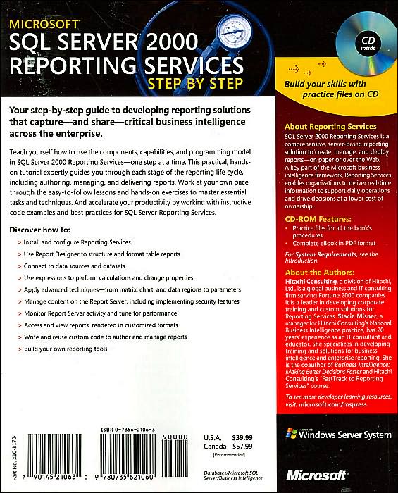 Microsoft SQL Server 2000 Reporting Services Step by Step (Step-by-Step Series)
