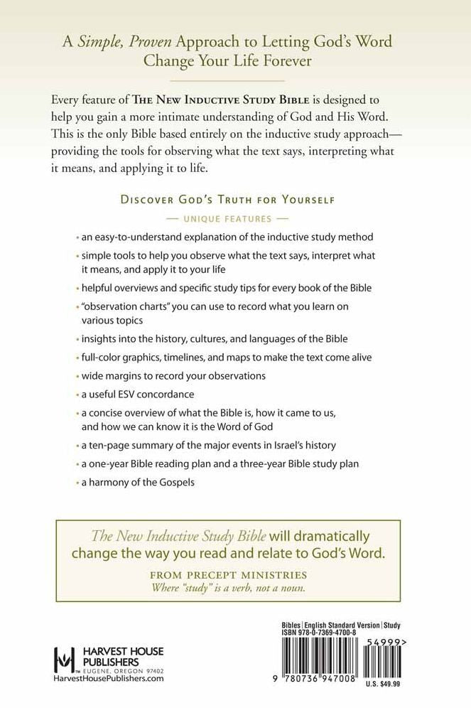The New Inductive Study Bible, ESV