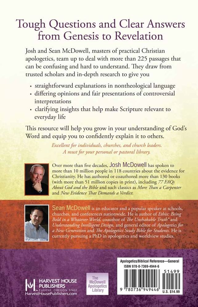 The Bible Handbook of Difficult Verses: A Complete Guide to Answering the Tough Questions