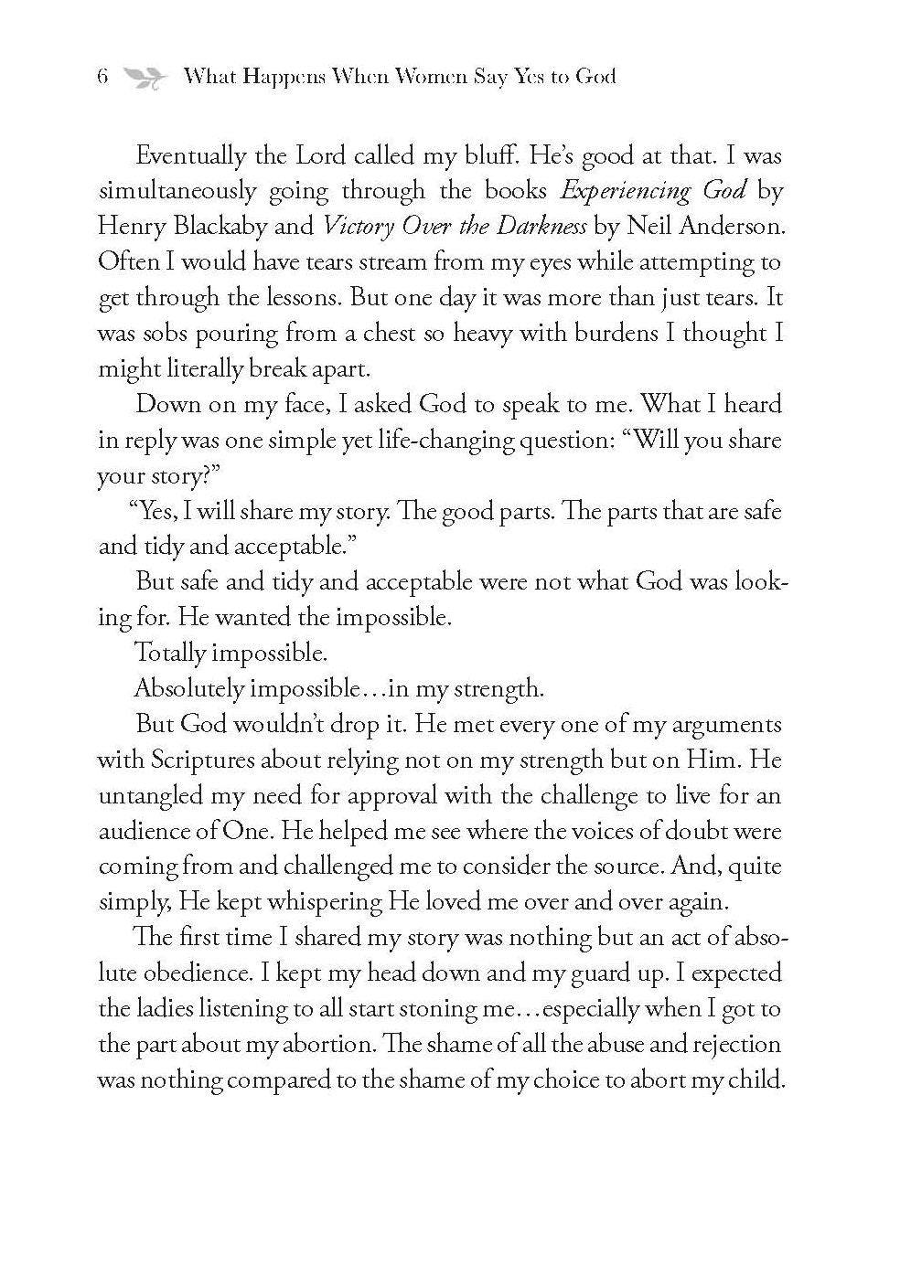 What Happens When Women Say Yes to God Devotional