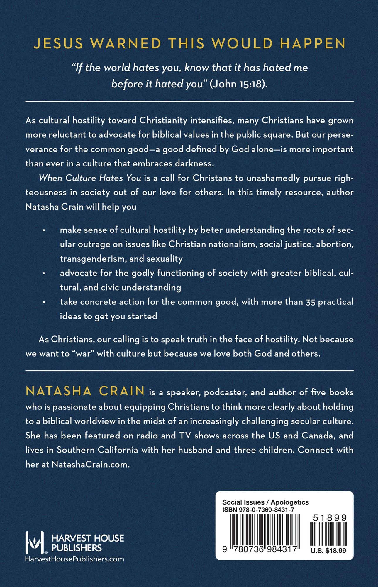 When Culture Hates You: Persevering for the Common Good as Christians in a Hostile Public Square