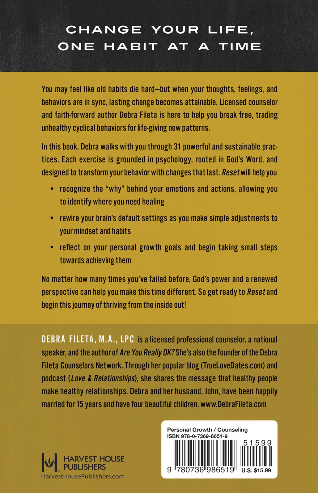 Reset: Powerful Habits to Own Your Thoughts, Understand Your Feelings, and Change Your Life