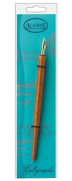Light Wooden Pen with English Calligraphy Nib