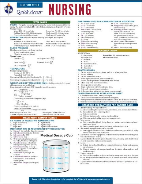 Nursing - REA's Quick Access Reference Chart