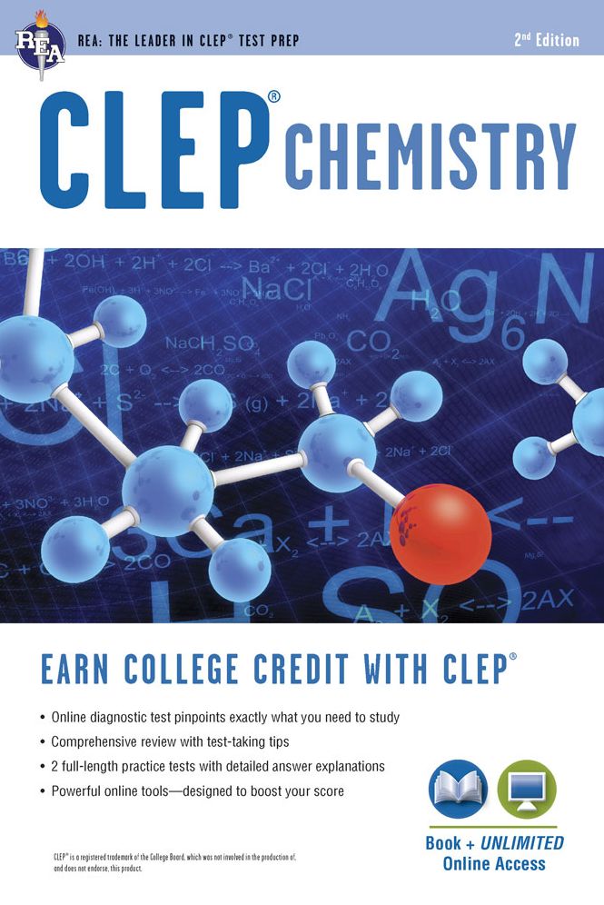 CLEP® Chemistry Book + Online