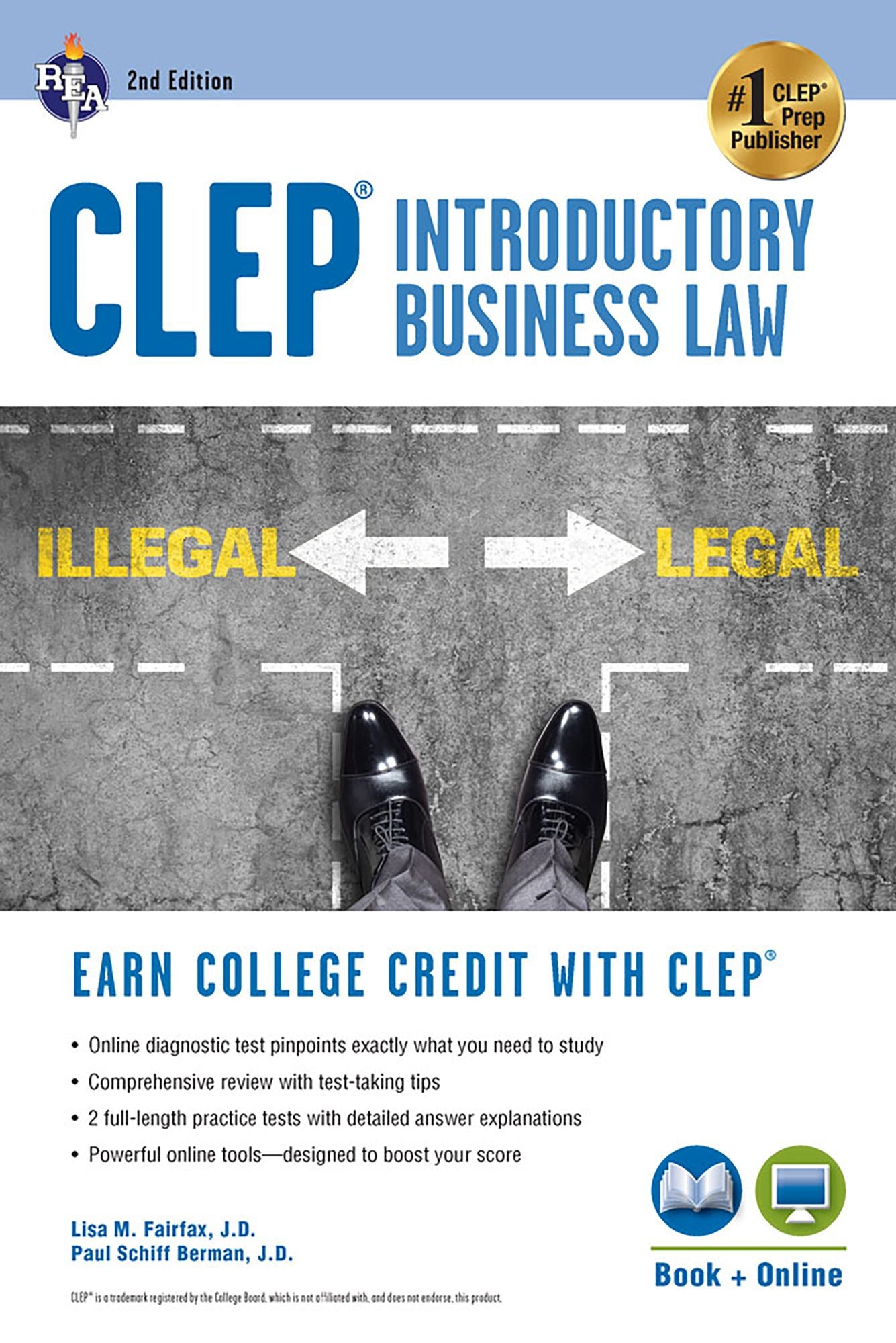 CLEP® Introductory Business Law Book + Online, 2nd Ed.
