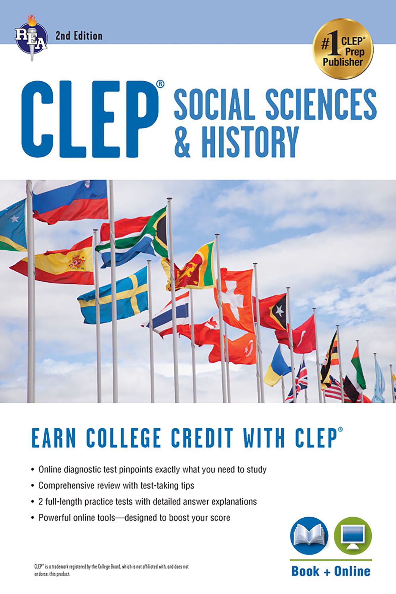 CLEP® Social Sciences & History Book + Online, 2nd Ed.