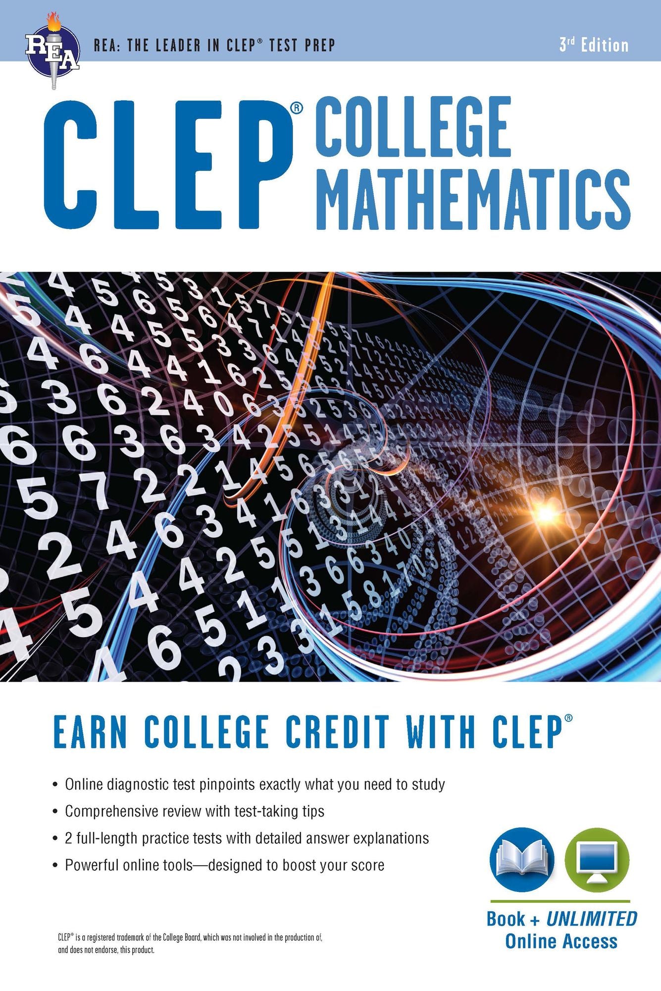 CLEP® College Mathematics Book + Online