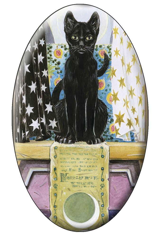 Tarot of the Pagan Cats The High Priestess Magnet
