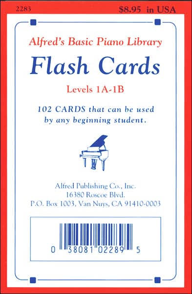 Alfred's Basic Piano Course Flash Cards: Levels 1A & 1B, Flash Cards