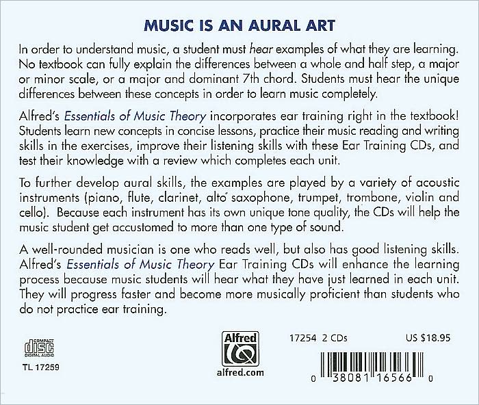 Essentials of Music Theory, Bk 1-3: Ear Training, 2 CDs